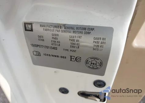 2007 Cadillac Cts Standard z USA, uszkodzony, nr VIN 1G6DP577170113482